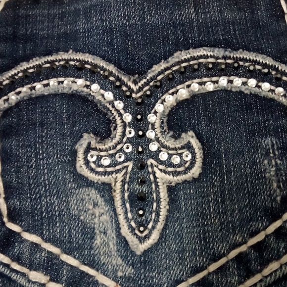 Rock Revival NWT Women's Jeans 26 Alanis Boot Cut Embellished Rhinestones - Picture 8 of 11